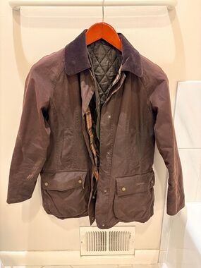 Barbour women’s Brown Waxed Cotton Jacket with Quilted Lining